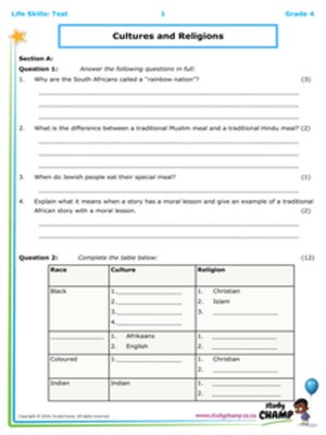 cover image of Grade 4 Lo Test: Culture and Religions